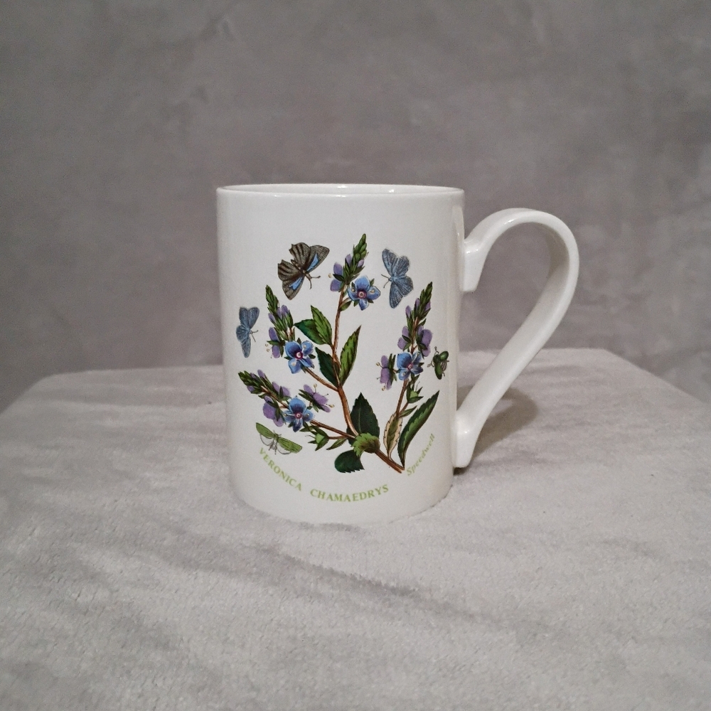 Portmeirion Botanic Garden Speedwell Mug Cup Green Script